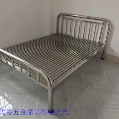 批發0.9米寬圓管床單層床組裝方管雙層床直柱鐵床廠家